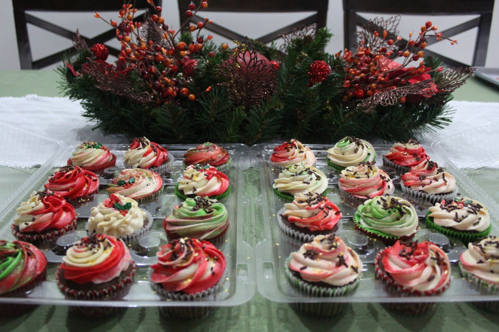 Cupcakes navideños de chocolate y&nbsp;Baileys