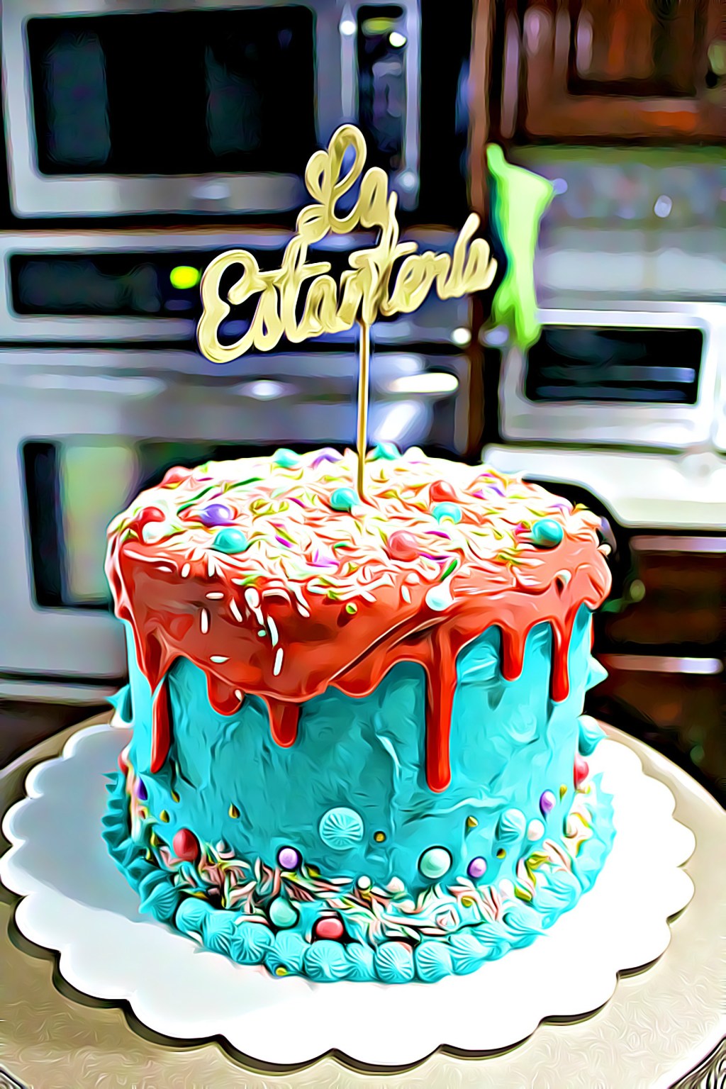 Queque de maracuyá y naranja (relleno de piña&nbsp;colada)